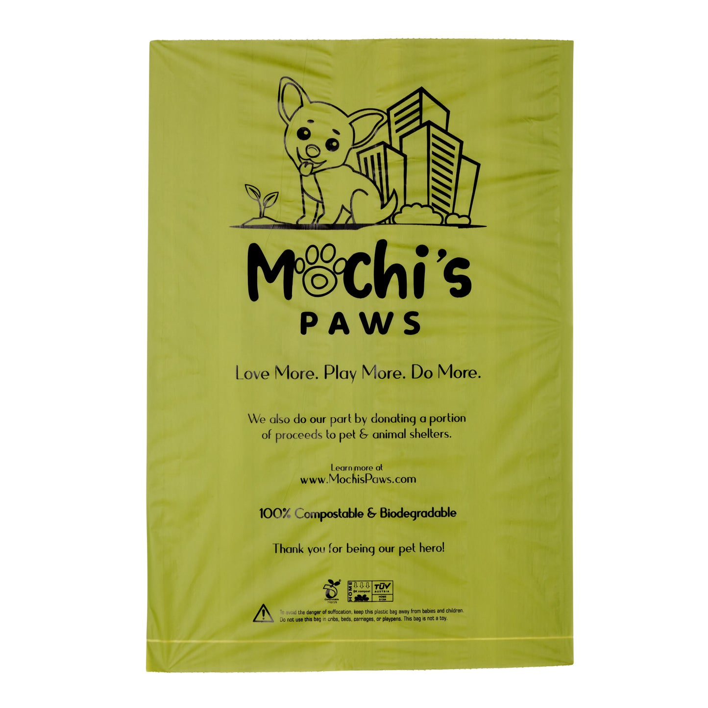 Compostable Premium Pet Waste Bag - 60 bags / 4 rolls