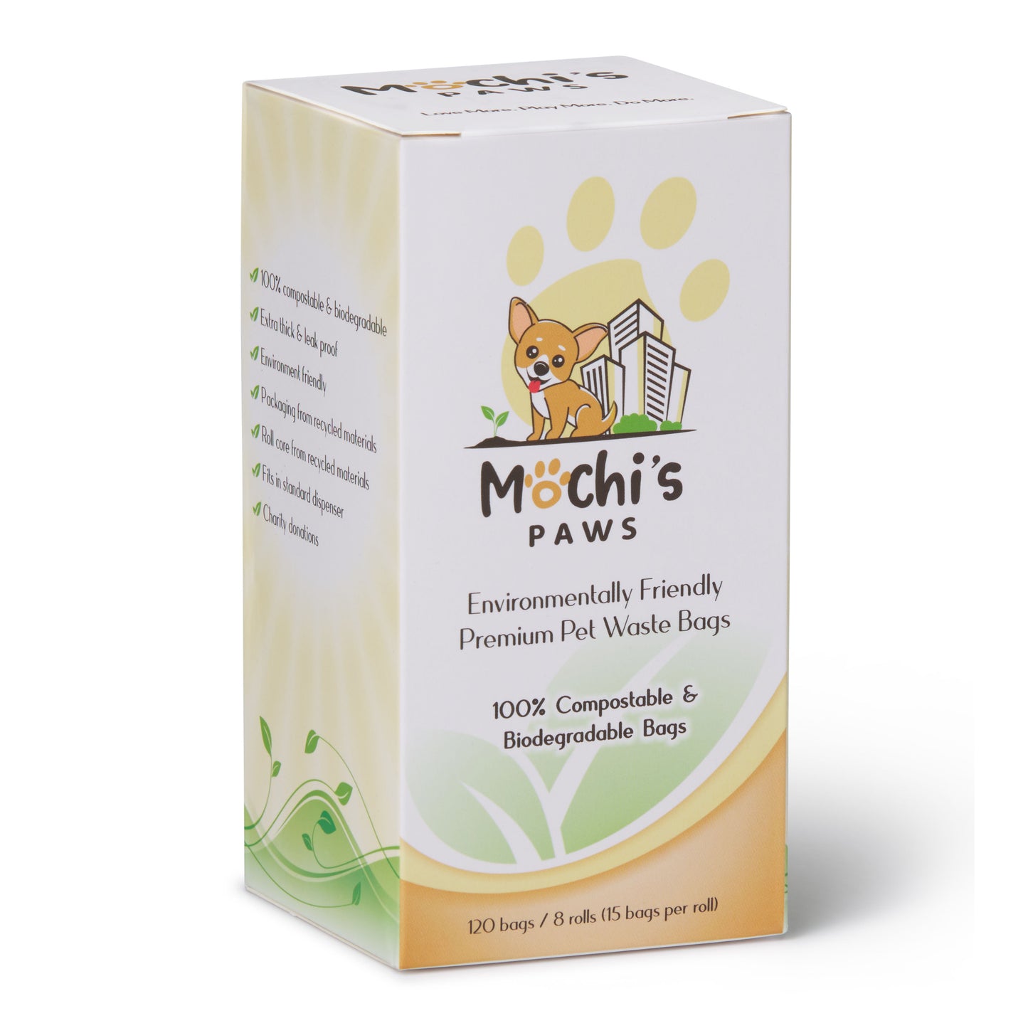 mochi's paws  compostable and biodegradable poop waste bags